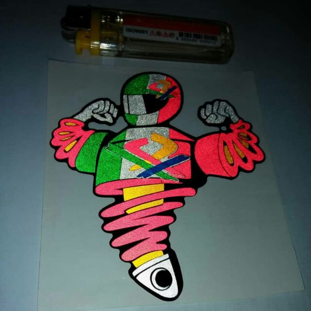 STIKER ORANG kuat Pantul cahaya/Stiker motor/Stiker helmet | Shopee ...