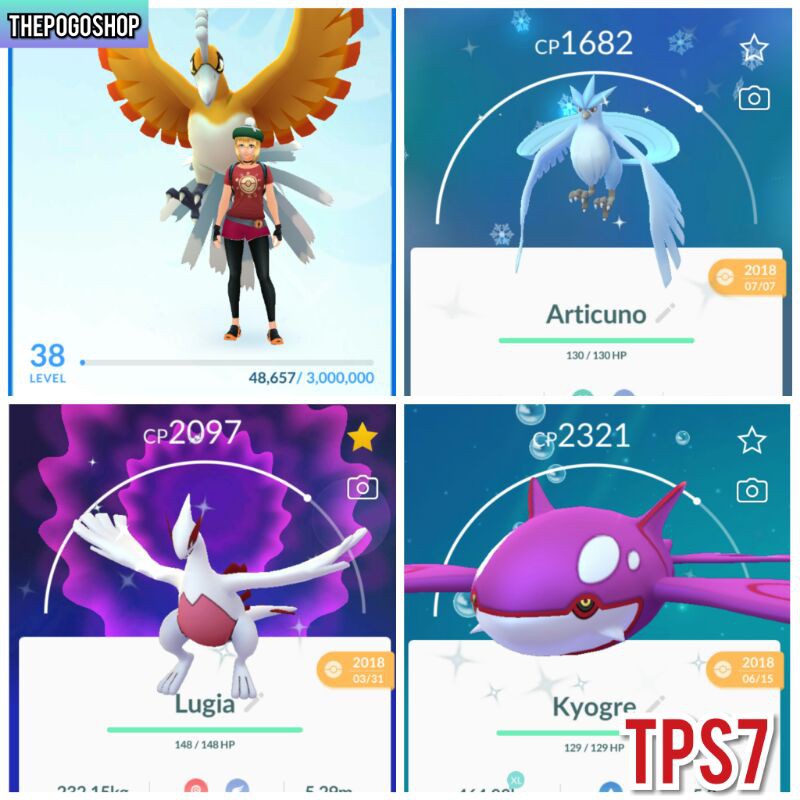 Pokemon Account GO Level 30 - 40 # Shiny Legendary Thailand