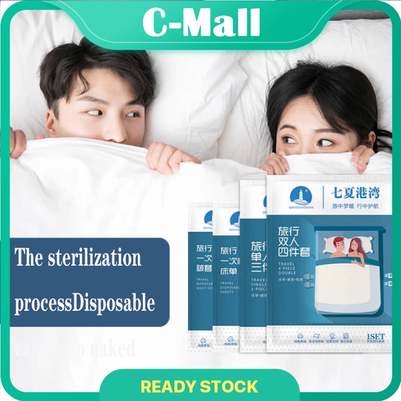 CMall Disposable Bed Sheets Set /Disposable Travel Bed Sheet Cover