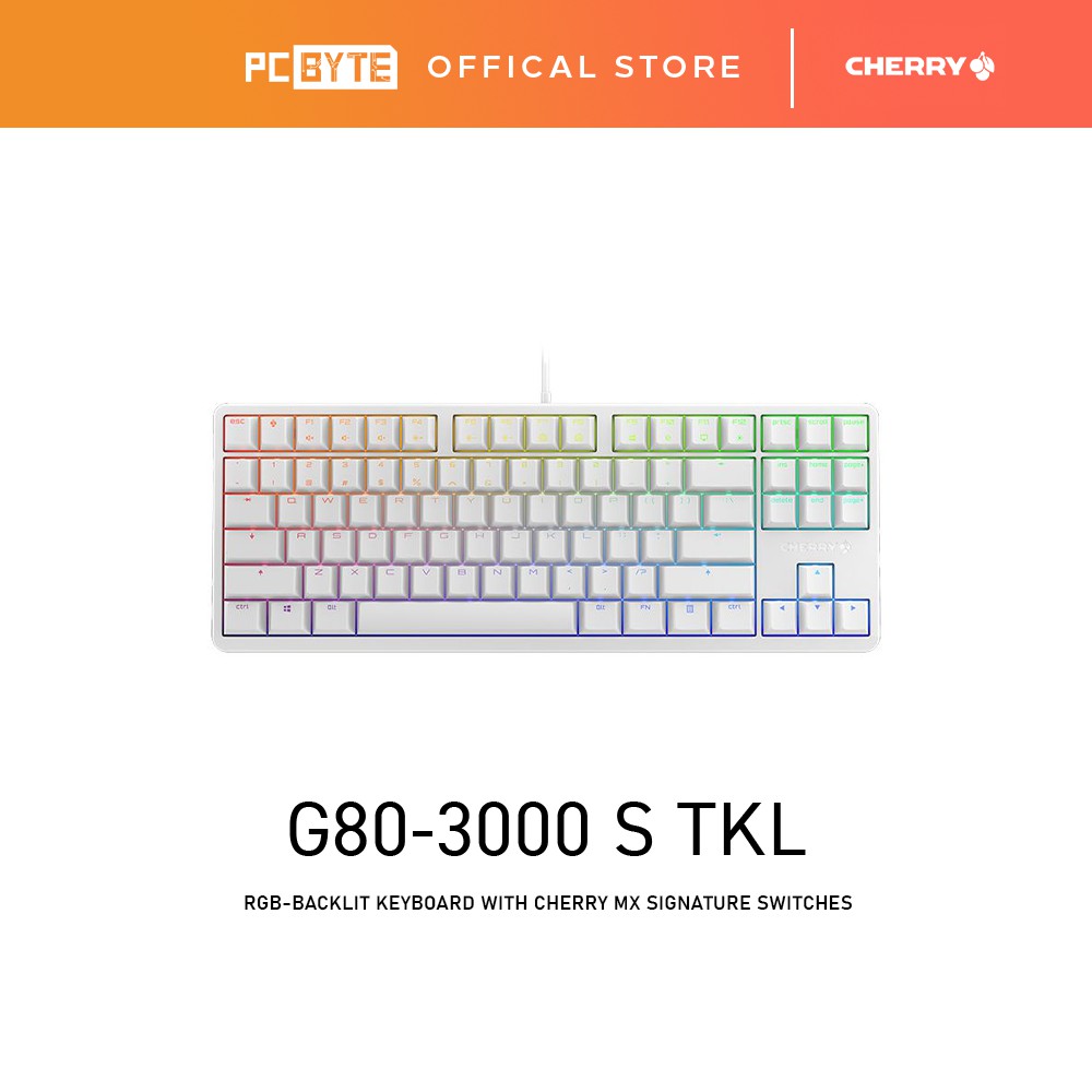 CHERRY G80-3000 S TKL RGB Mechanical Keyboard White | Shopee Malaysia