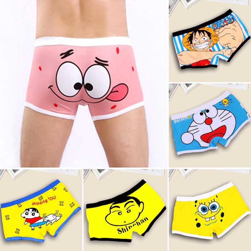 Boxer Men Cotton Underwear Spongebob cartoon Underpants | Shopee Malaysia