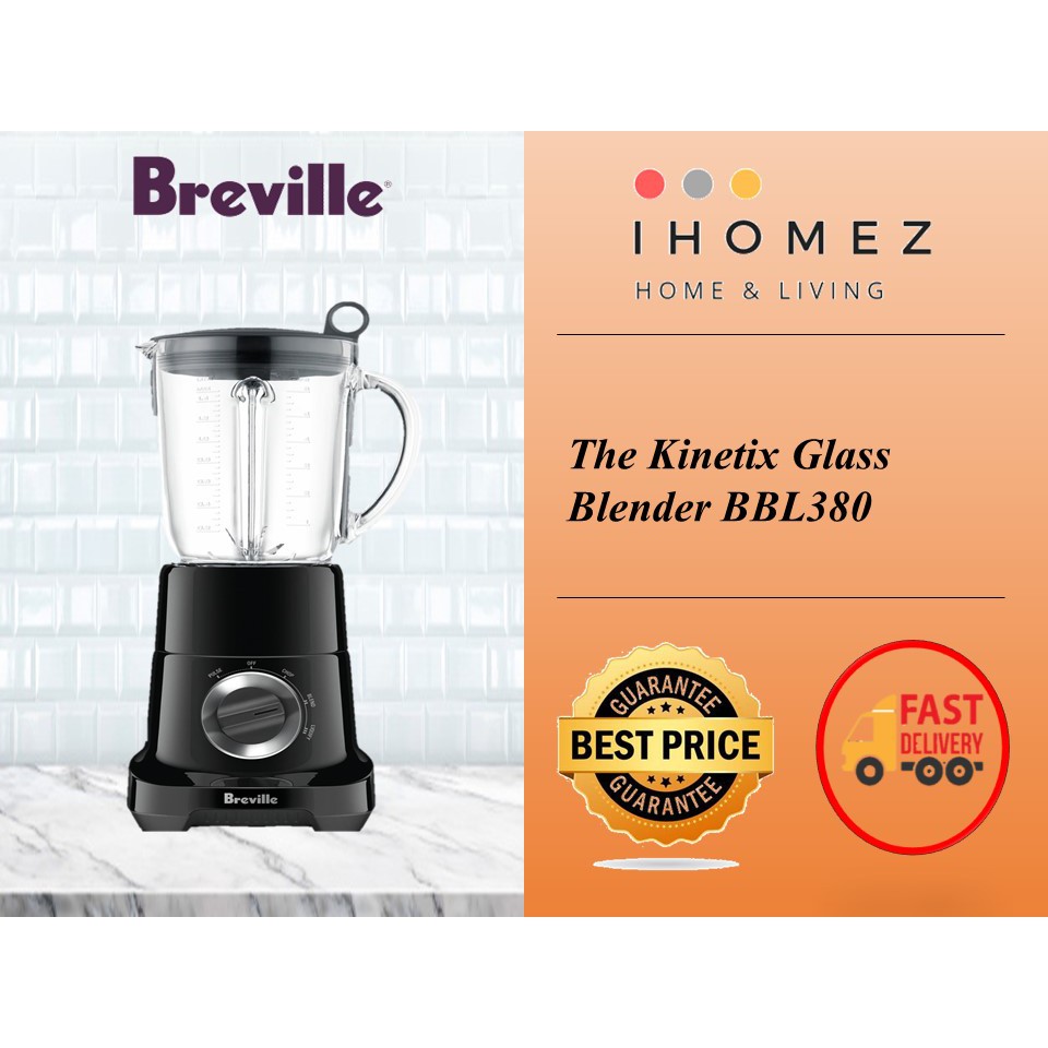 BREVILLE the Glass Blender BBL380 (1.5L) Chop Blend Liquify Ice