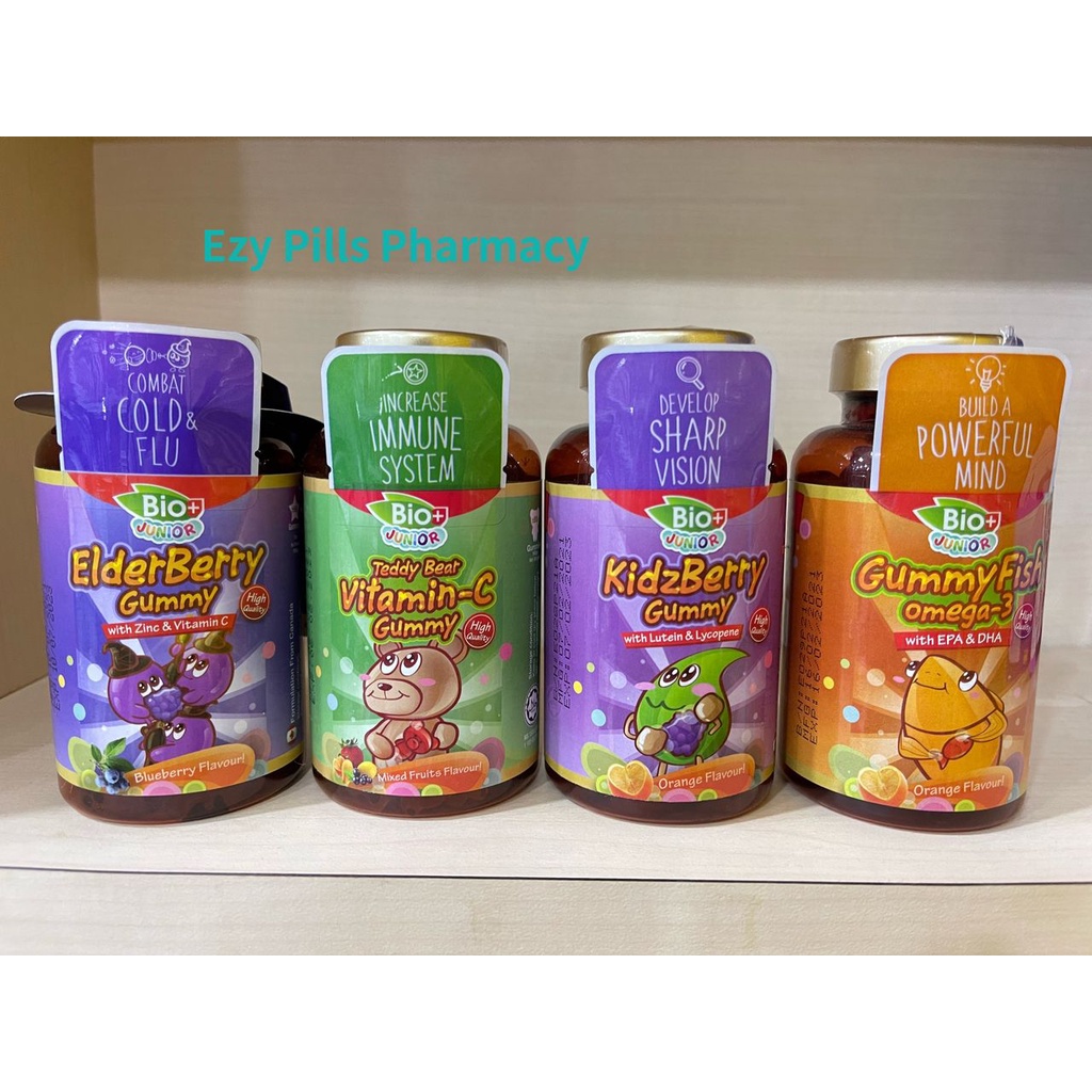 BioPlus Junior Gummy (Omega3, Kidzberry, Elderberry, VitaminC) | Shopee ...