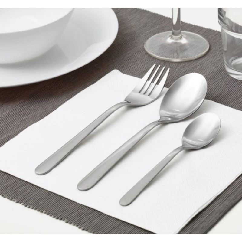 12pc Ikea Mopsig Cutlery Set Fork Spoon Teaspoon Sudu Garpu Stainless
