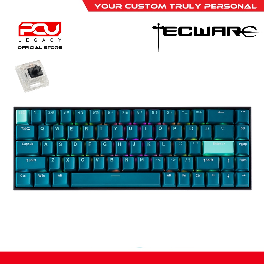 Tecware B68+ Wireless Mechanical Keyboard Black Gateron Black