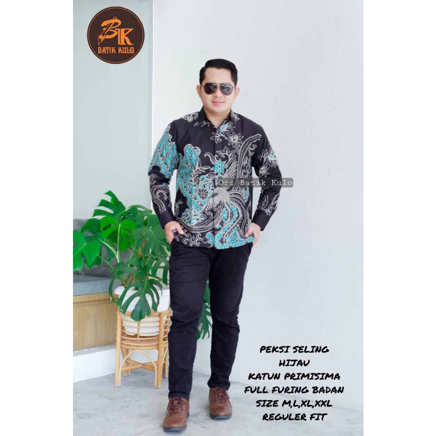 KEMEJA PRIA HIJAU The Latest Men's batik Shirt In Green tosca full ...