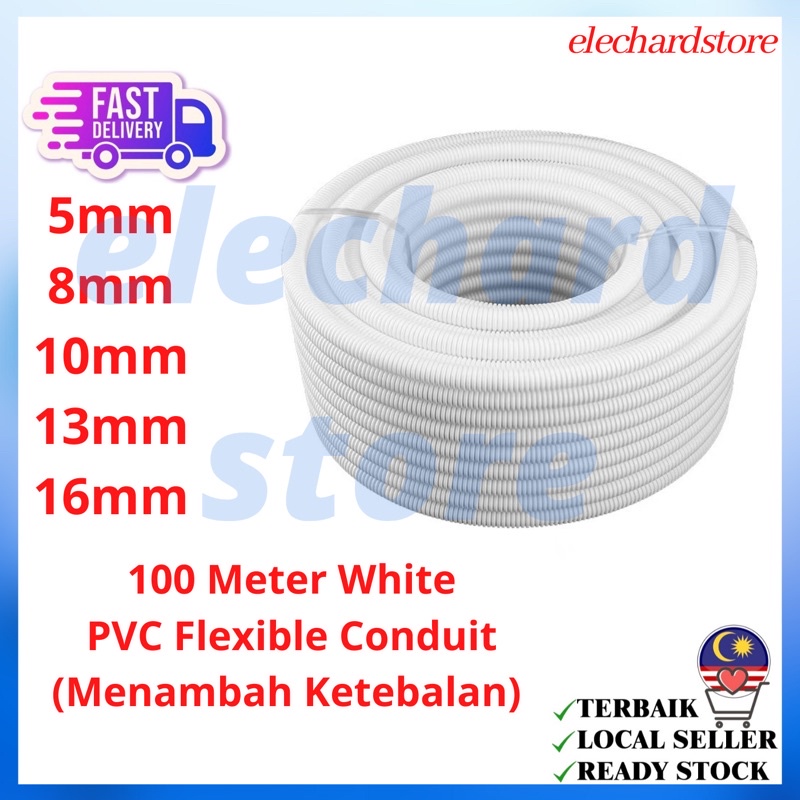 1 Roll 100meter Wire Conduit PVC Flexible Conduit Wire Loom Sleeve Tube ...