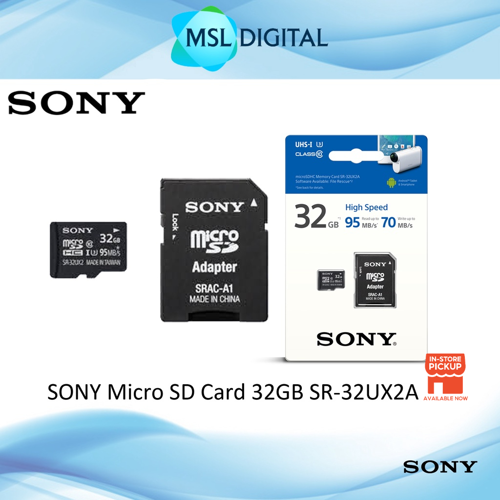 Sony Micro SD SR-32UX2A SR32UX2A UXA Series UHS-I microSDHC Memory Card ...