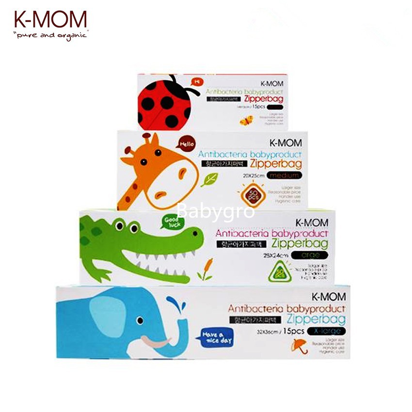 K-MOM / KMOM Anti Bacteria Zipper Bag - Medium **OFFER** | Shopee Malaysia