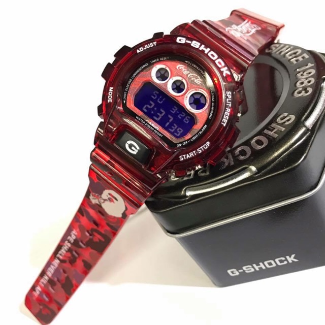 G shock bape discount red