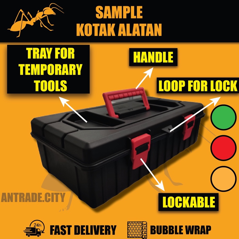 [TAHAN] Plastik Kotak Alatan / HEAVY DUTY Toolbox Plastic Multi-purpose ...