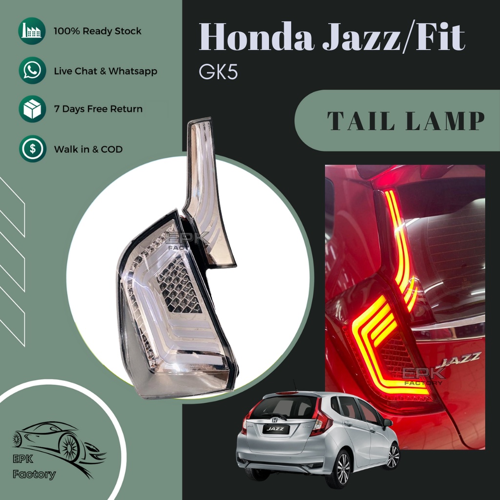 Honda Jazz Fit GK5 Tail Lamp Tail Light Taillamp Taillight LED 2013 2014 2015 2016 2017 2018