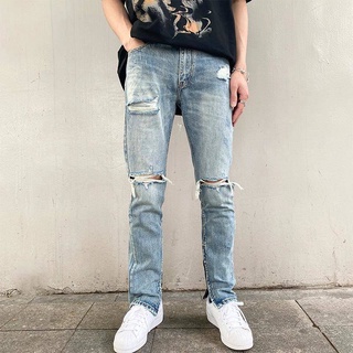 Lelaki Jeans pendek。 fog European and American high street tide