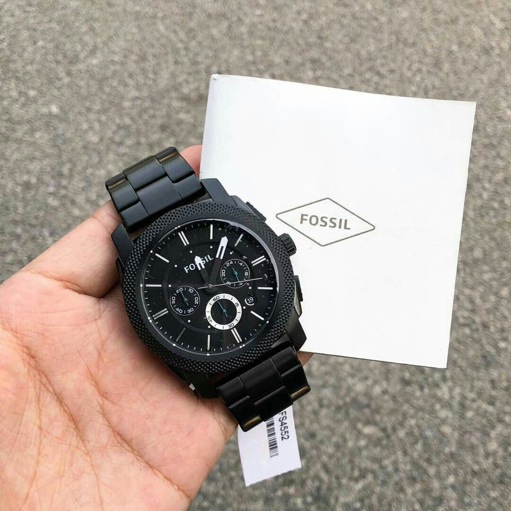OFFICIAL WARRANTY Fossil FS4552 Machine Chronograph Black Stainless Steel Watch 2 Years International Warranty Shopee Malaysia