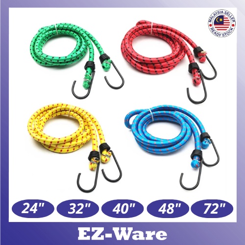Multipurpose Rubber Belt Bag Bicycle Luggage Rope Hook Tali Getah Beg  Basikal / Bungee Rope Elastic Rope With Hooks 树胶带