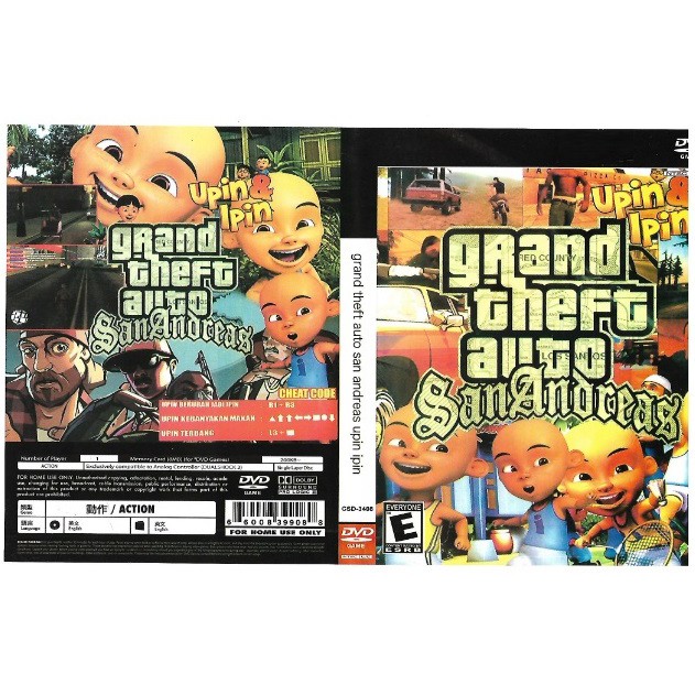 Game Grand Theft Auto: San Andreas (PS2) chip DVD