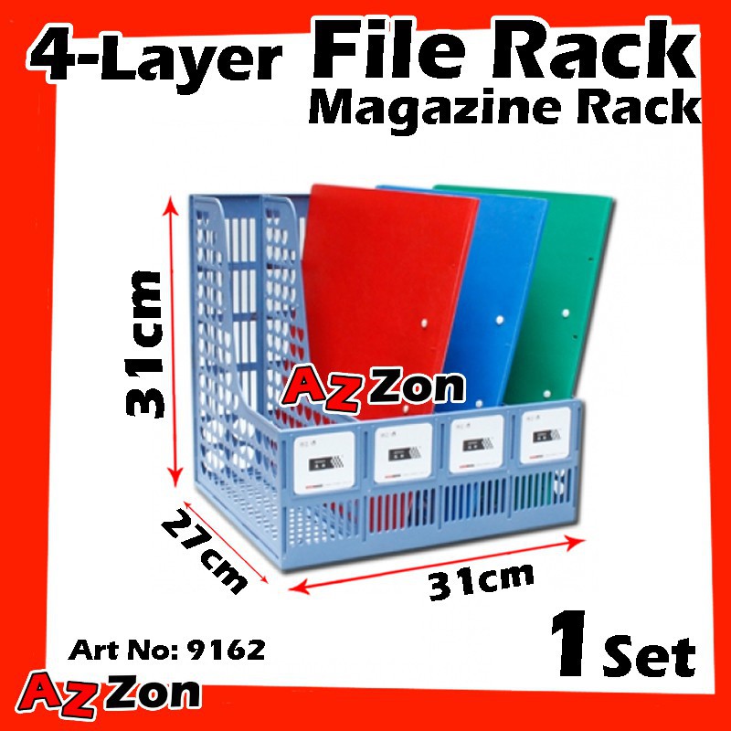 ***CLEARANCE STOCK*** 4 Layer File Rack Magazine Rack Kotak meletak ...