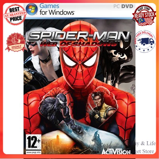 Spider Man Web of Shadow Offline with DVD PC Games Shopee Malaysia