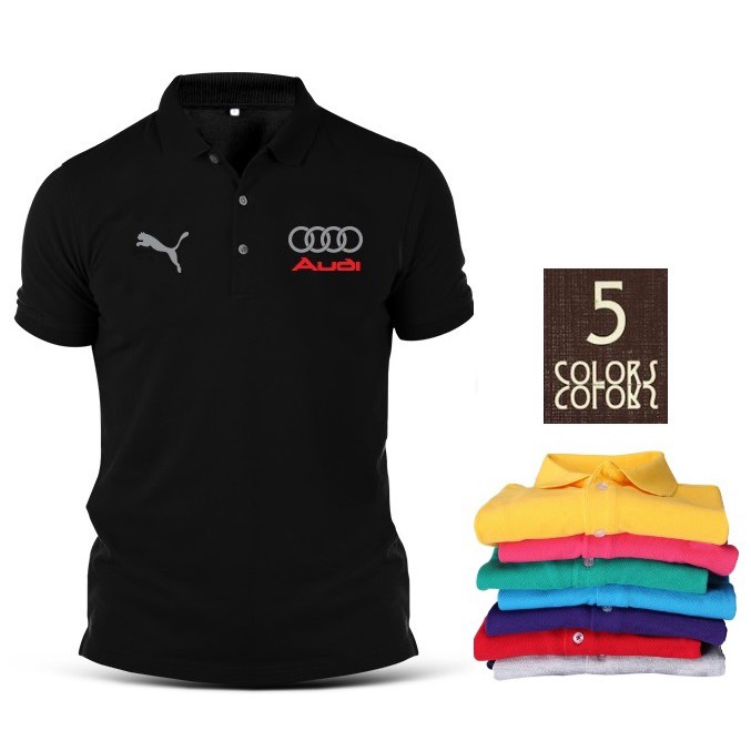 Embroidery Audi Panther RS S Line T Shirt Shirts Racing Motorsport Casual Fashion Polo T Shirt Baju Cotton Unisex Sale Shopee Malaysia