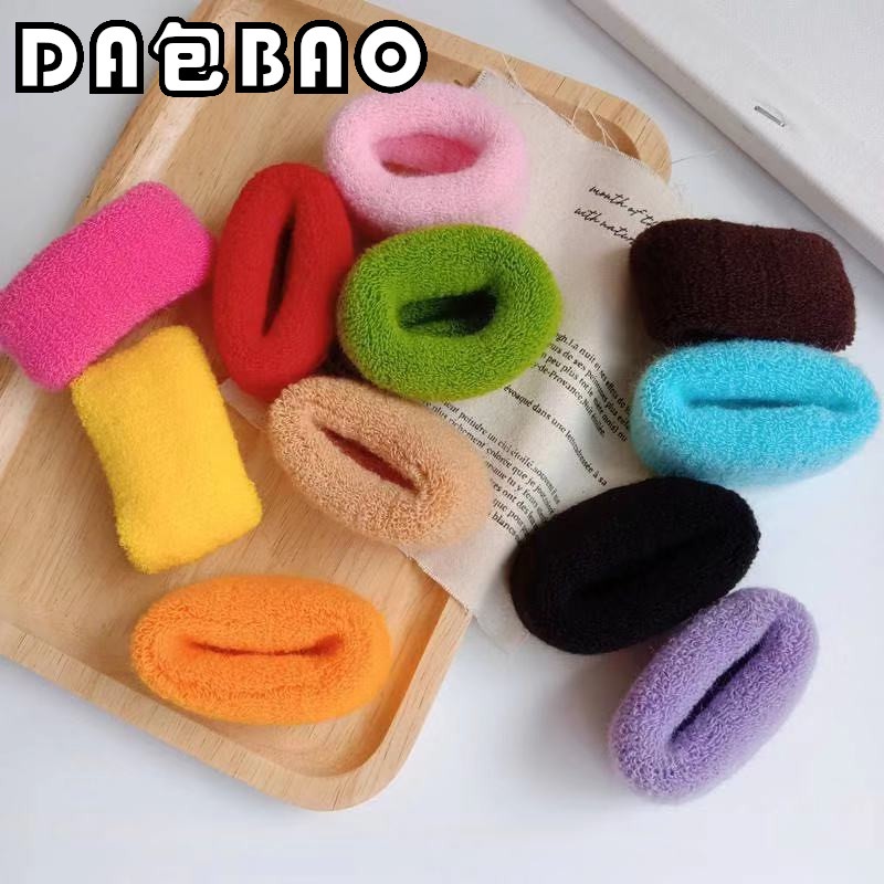 12 pcs Women Hair Tie Rope Candy Color Elastic Rubber Bands headband ...