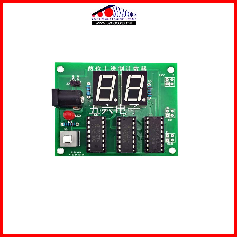 Two Digit Decimal Counter CD4518 DIY Training Kit 5V for Project ...