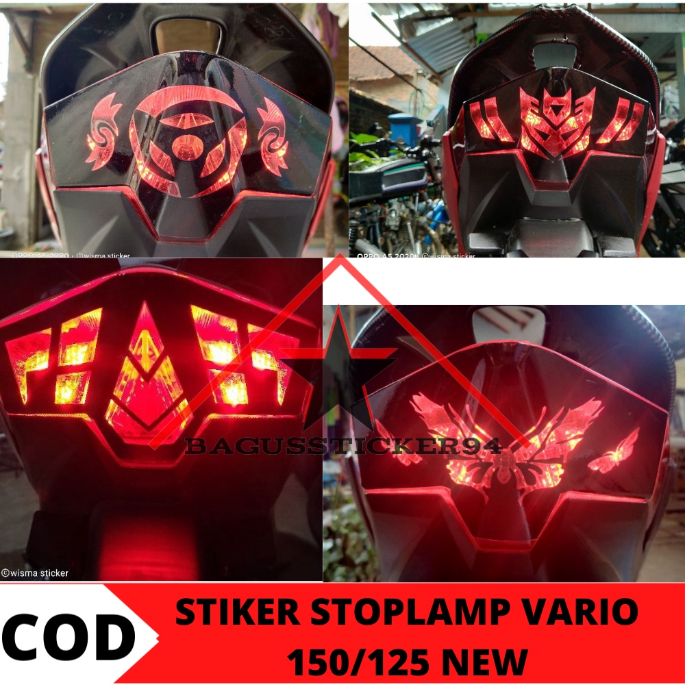 Vario Motorcycle stop Light Sticker. vario 150 Motorcycle Tail Light ...