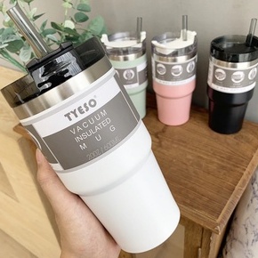 TUMBLER THERMAL CUP WITH STRAW 304 STAINLESS STEEL THERMOS CUP MUG ...