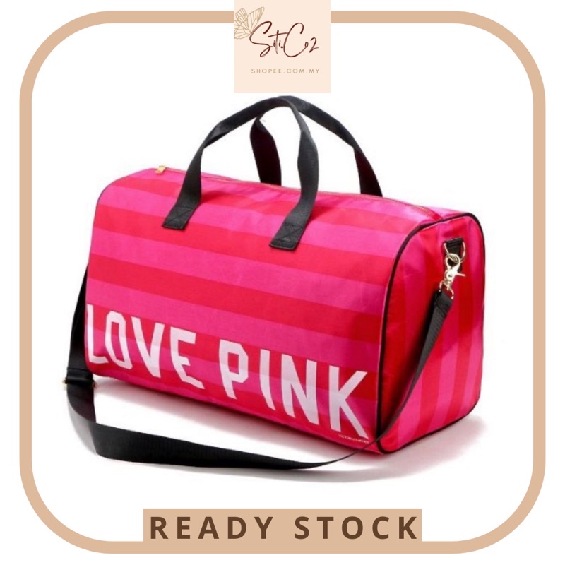 🇲🇾Ready Stock🔥Victoria secret LOVE PINK stripe large travel bag ...