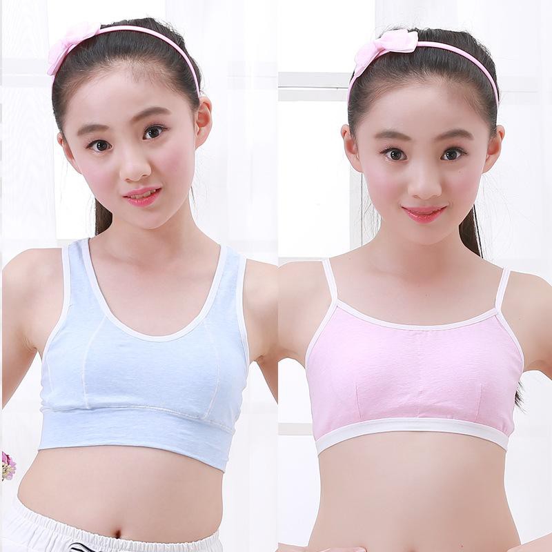 Baju Singlet Budak Perempuan Baju Dalam Kanak Teenager Girl kids Training  Bra Cotton Vest 少女发育期背心