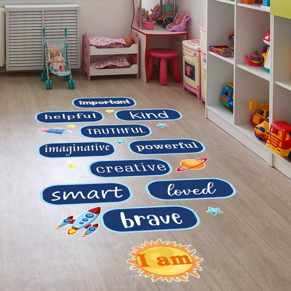 Diy Jumping Lattice Number Game Floor Sticker Children's Room
