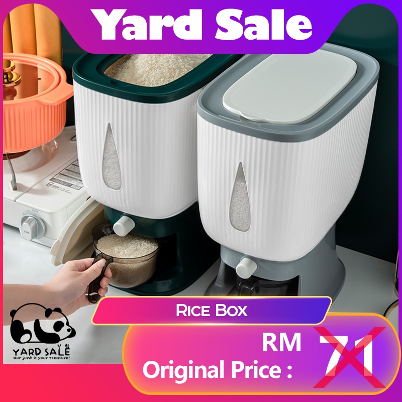Yard Sale-10KG Rice Dispenser Large Sealed Grain Container Storage ...