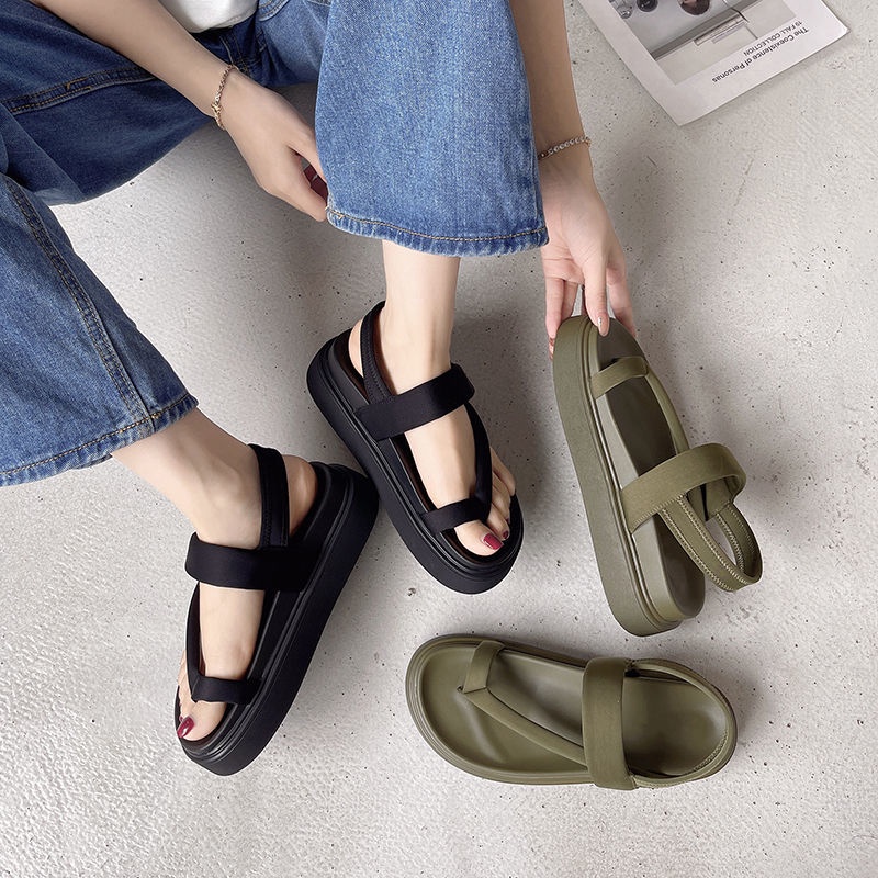 Sports Sandals Women Summer Korean Style All-Match Student Flat Outer ...