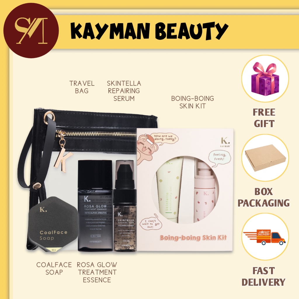 KAYMAN BEAUTY TRAVEL KIT SKINTELLA SERUM 2.0 COALFACE SOAP SERUM ROSA ...