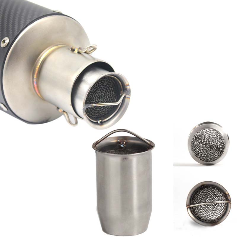 51/60mm Inlet Motorcycle Exhaust Pipe DB Killer Silencer Motorbike ...
