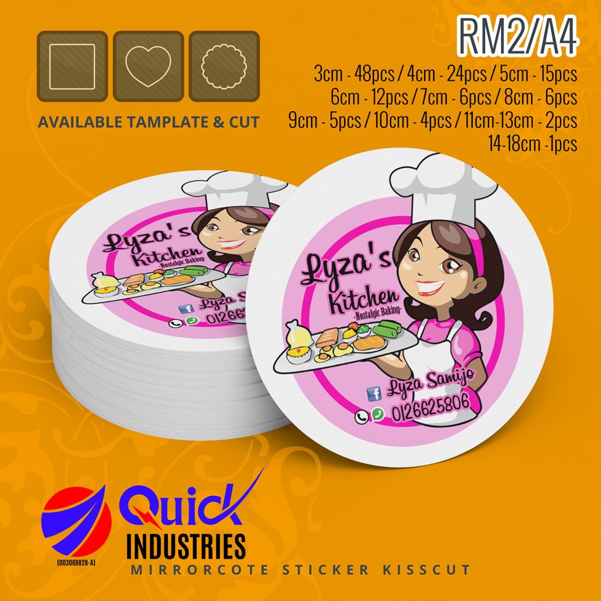 Custom Sticker Label Printing For Product | Shopee Malaysia