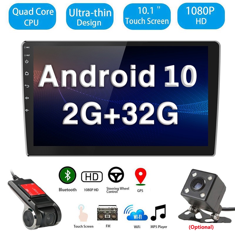 2GB+32GB) 2.5D 10 Inch Android 10.0 Car Radio Multimedia Video