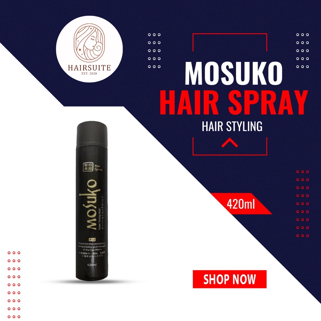[ Fast Delivery ]MOSUKO EXTREME Long Lasting HOLD Hair Spray (420ml ...