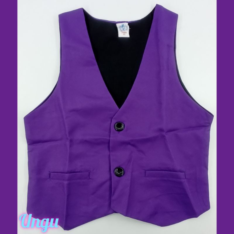 Vest Pengawas Sekolah Warna Biru Tua,Maroon,Ungu,Hijau,Koko,Hitam Size ...