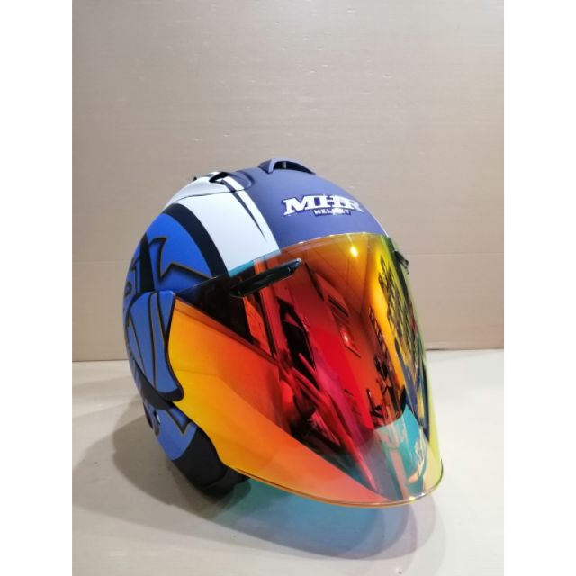 MHR Helmet Kudo (Visior Clear/Rainbow) Shopee Malaysia