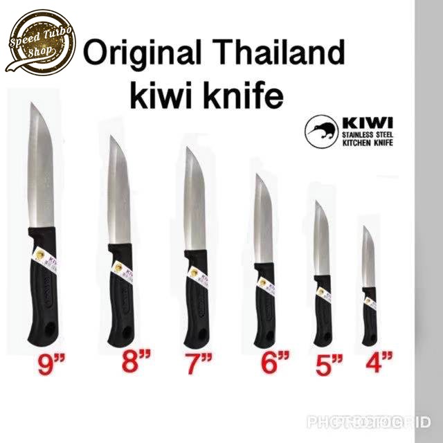 Knives KIWI Blade 4.0 Thai Quality Brand Wood Handle Kitchen Tool Stainless