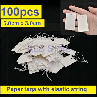 100Pcs Blank Kraft Jewelry Price Label String Price Tags Gift Cards With  String 20m