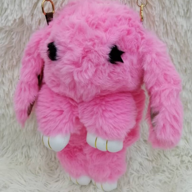 Rabbit fluffy Sling Bag for kids Readystock | Shopee Malaysia