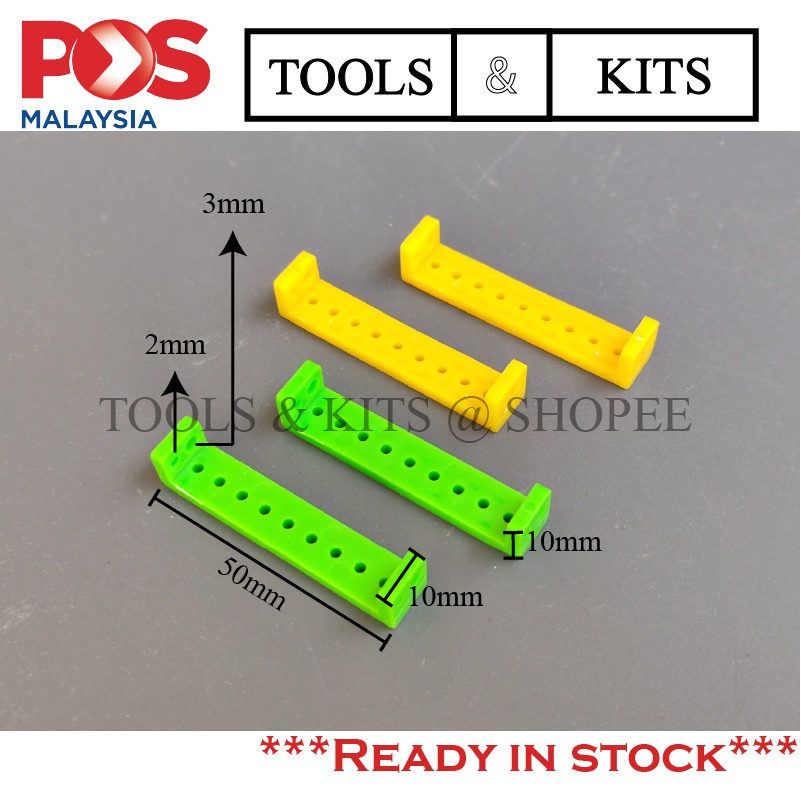 50mm Long Plastic U Channel Block with 2mm Holes DIY Material for Toy ...