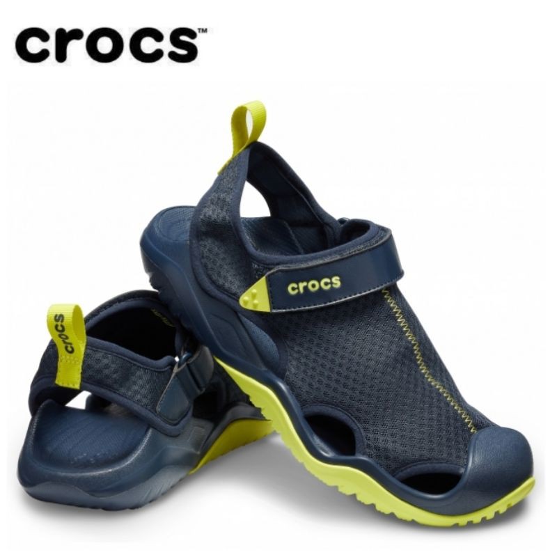 Men's Crocs Swiftwater Mesh Deck Sandal | Shopee Malaysia