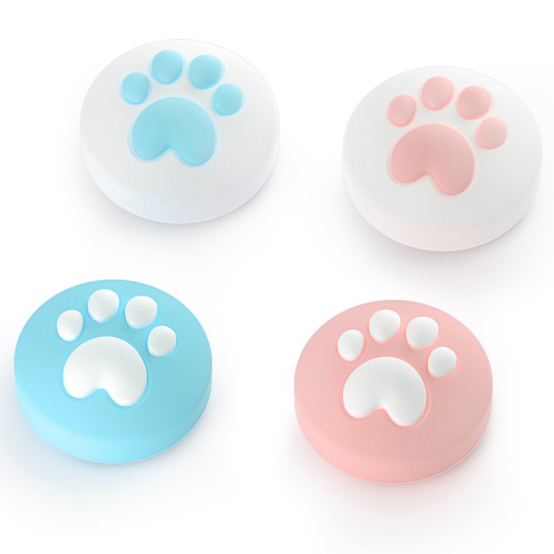 4pcs Nintendo Switch Lite NS Joy-Con Cute Cat Paw Claw Thumb Stick Grip Cap Joystick Cover Gamepad Thumbstick Case I.69975746