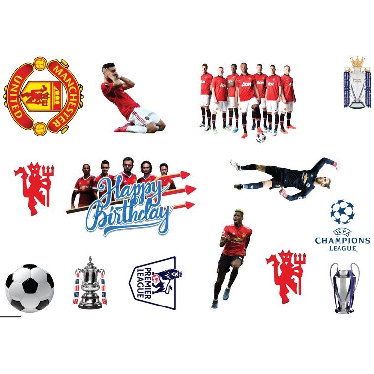 MANCHESTER UNITED Cake Topper Cupcake Topper Kek Topper Shopee Malaysia