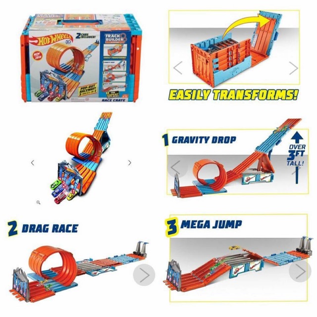 Hot wheels race crate best sale track set