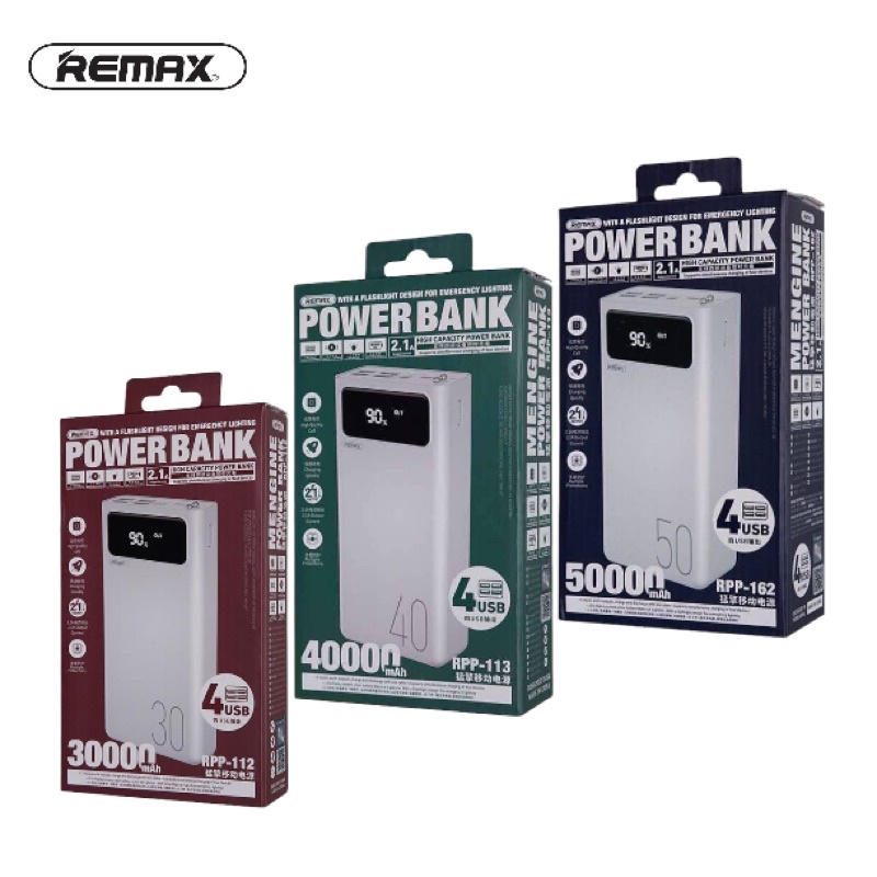 Remax RPP-112 Powerbank 30000mah 40000mAh 50000mAh with 4 usb output ...