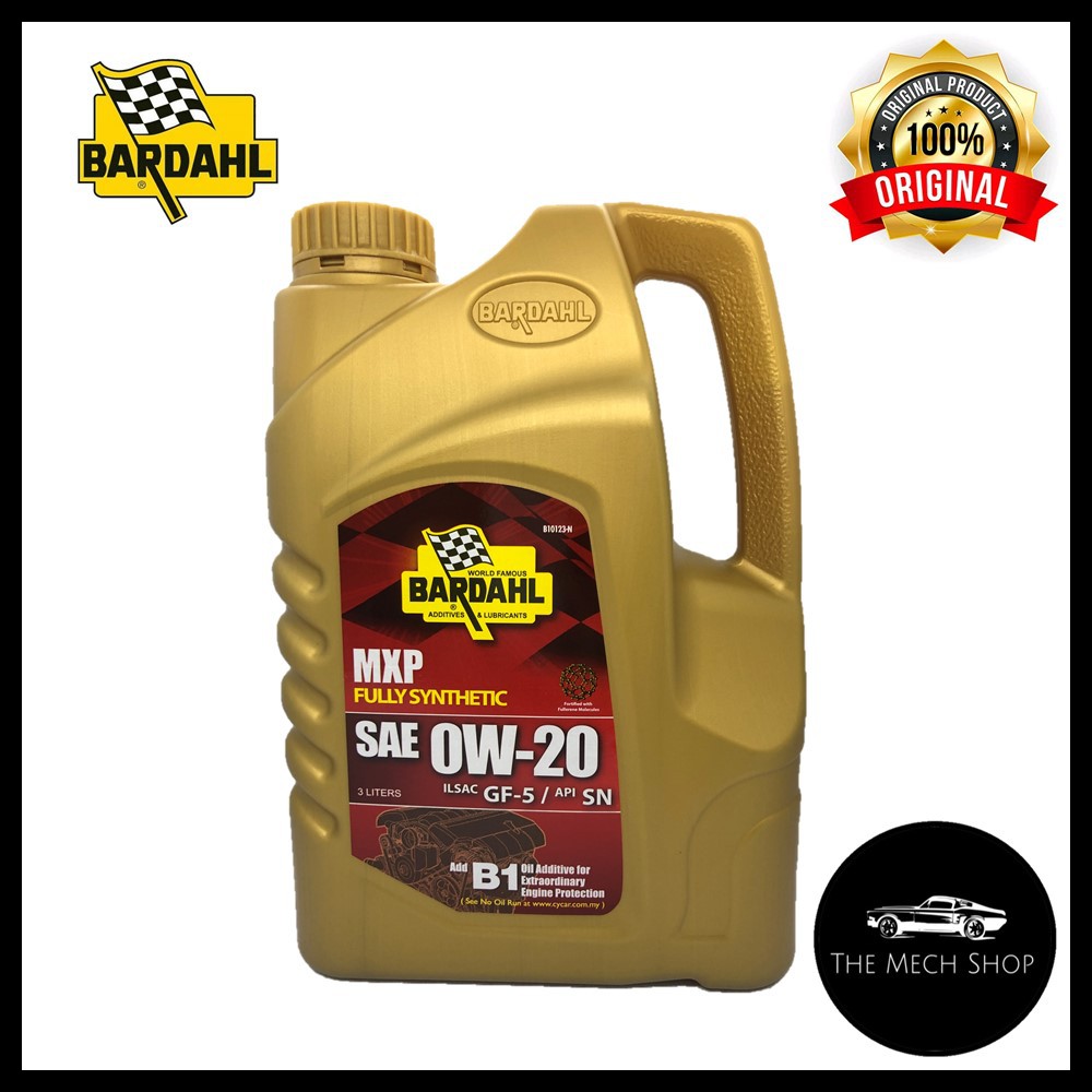 Bardahl MXP Fully Synthetic 0W20 Engine Oil 0W-20 API-SN/GF-5 For ...