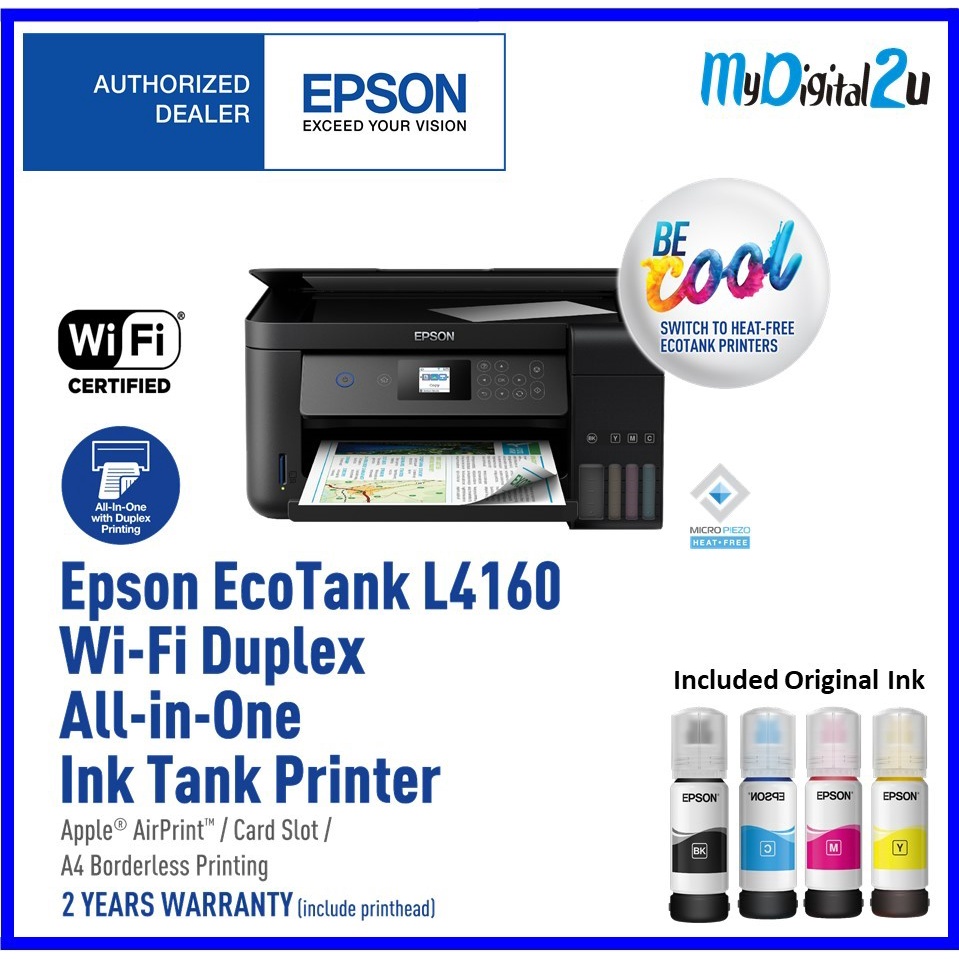 Epson L4160 Wi Fi Duplex All In One Ink Tank Printer Shopee Malaysia 9026